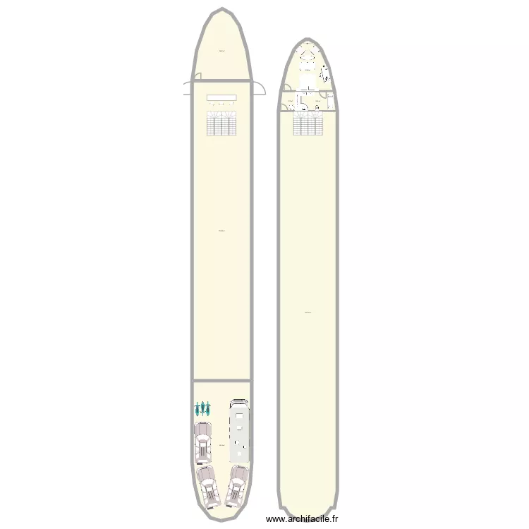 A380. Plan de 7  et 736 m²