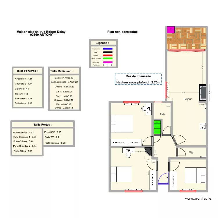 DELAUNE sans mesure . Plan de 