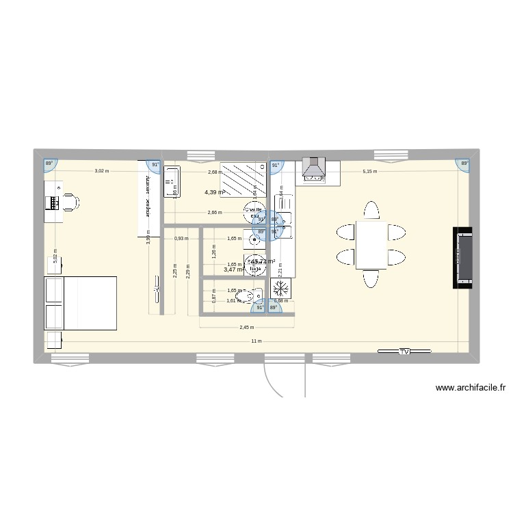 claude. Plan de 0 pièce et 0 m2
