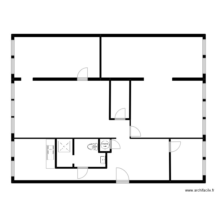 annemasse. Plan de 4 pièces et 161 m2