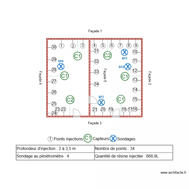LUCE. Plan de 2  et 27 m²
