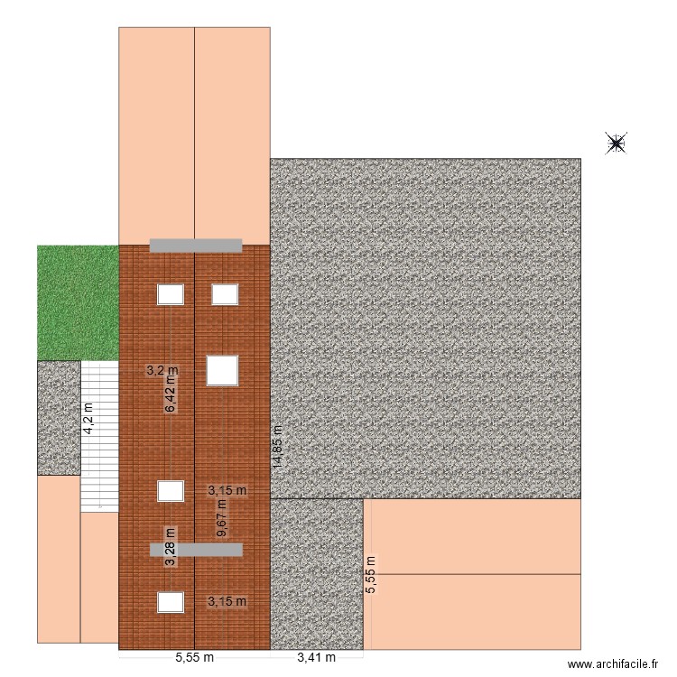 Plan de masse Après. Plan de 0 pièce et 0 m2