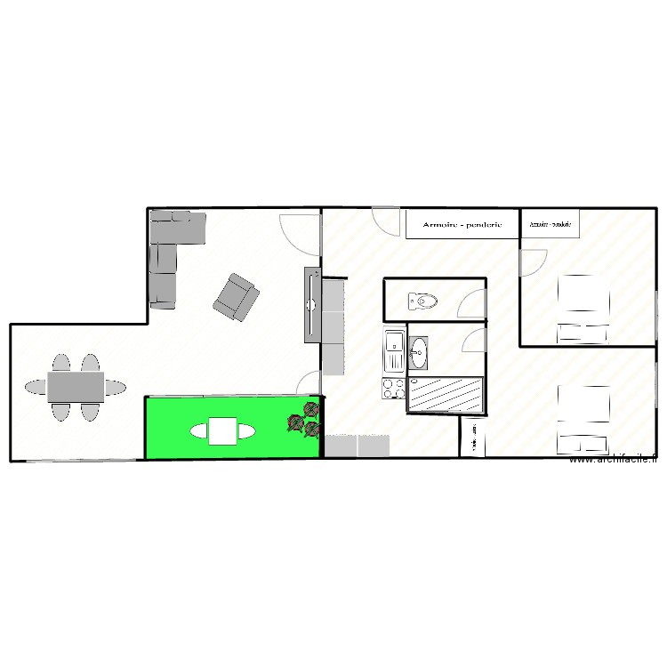 le grand logis. Plan de 4 pièces et 1314 m2