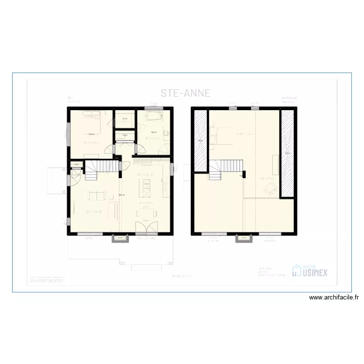 SAINTE-ANNE 28' X 34' - PLAN VIERGE. Plan de 