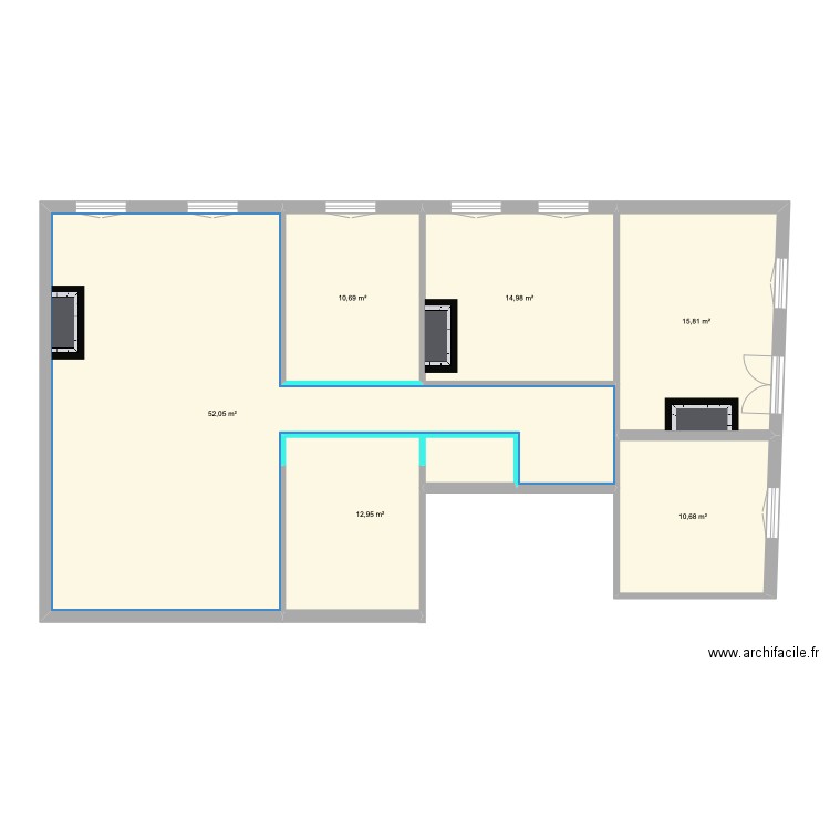 general sarail projeter. Plan de 6 pièces et 117 m2