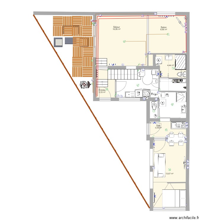 Maison Margo+2. Plan de 15 pièces et 101 m2