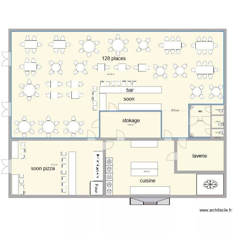 soon pizza 1.11. Plan de 