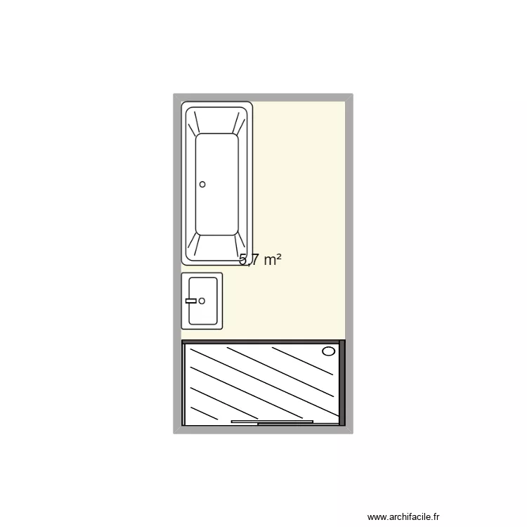 PLAN SALLE DE BAIN MANA . Plan de 