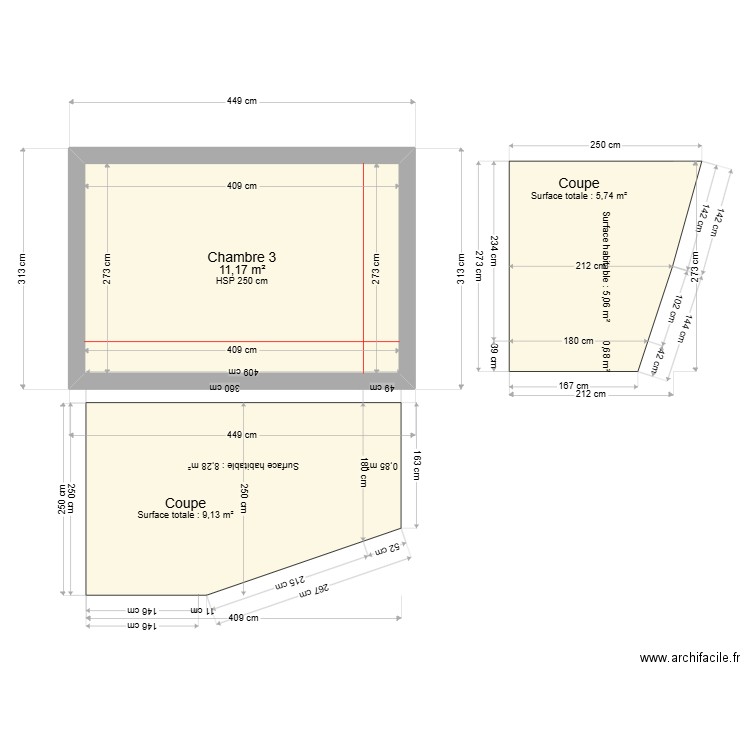 ML25000561. Plan de 1 pièce et 11 m2