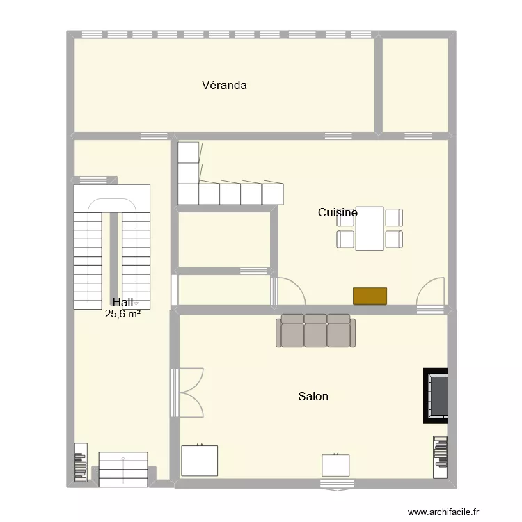 rdc. Plan de 7 Pièces et 127 m² rdc. Plan de 7 Pièces et 127 m²