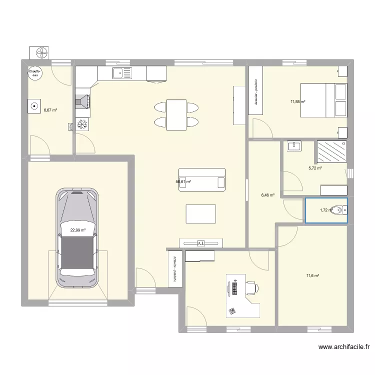 Ma maison de Ste C&eacute;cile. Plan de 