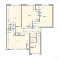 Plan Coubertin 65m² 4 STUDIOS
