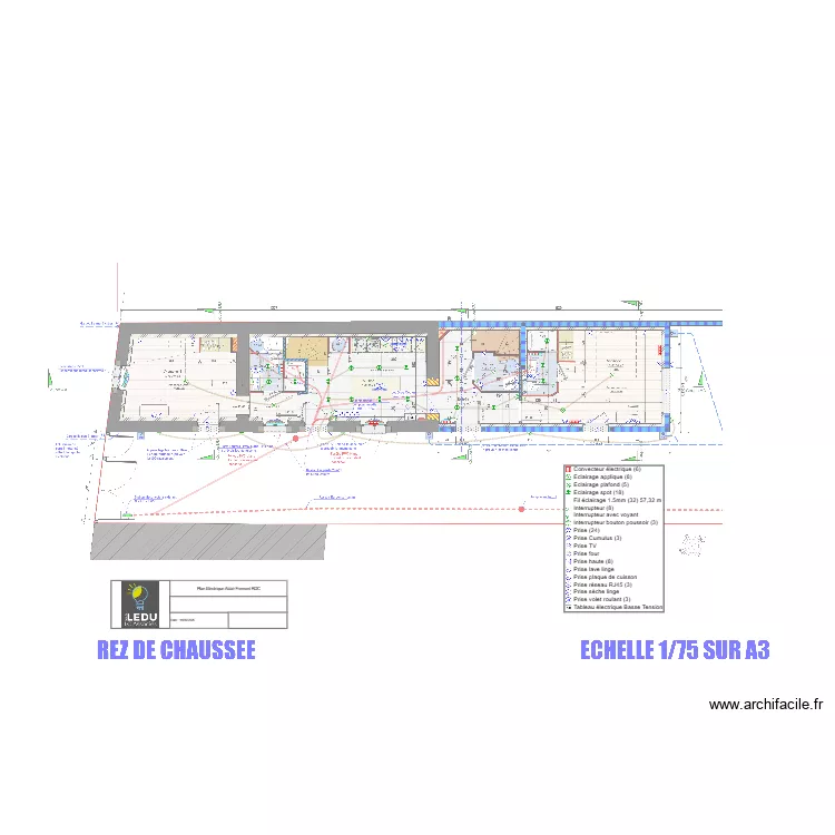 Plan Electrique Abbé Fremont RDC. Plan de Plan Electrique Abbé Fremont RDC. Plan de