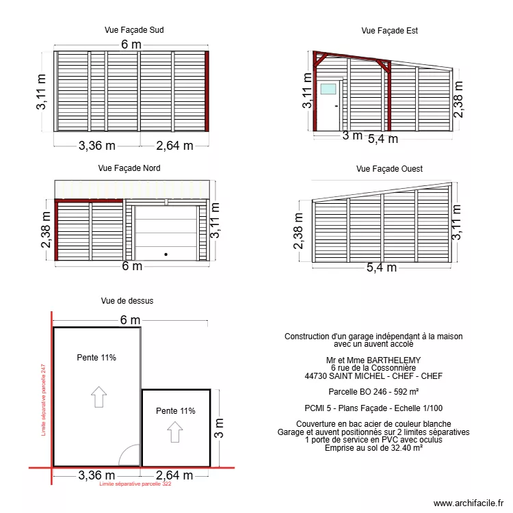 PCMI 5 BARTHELEMY. Plan de 