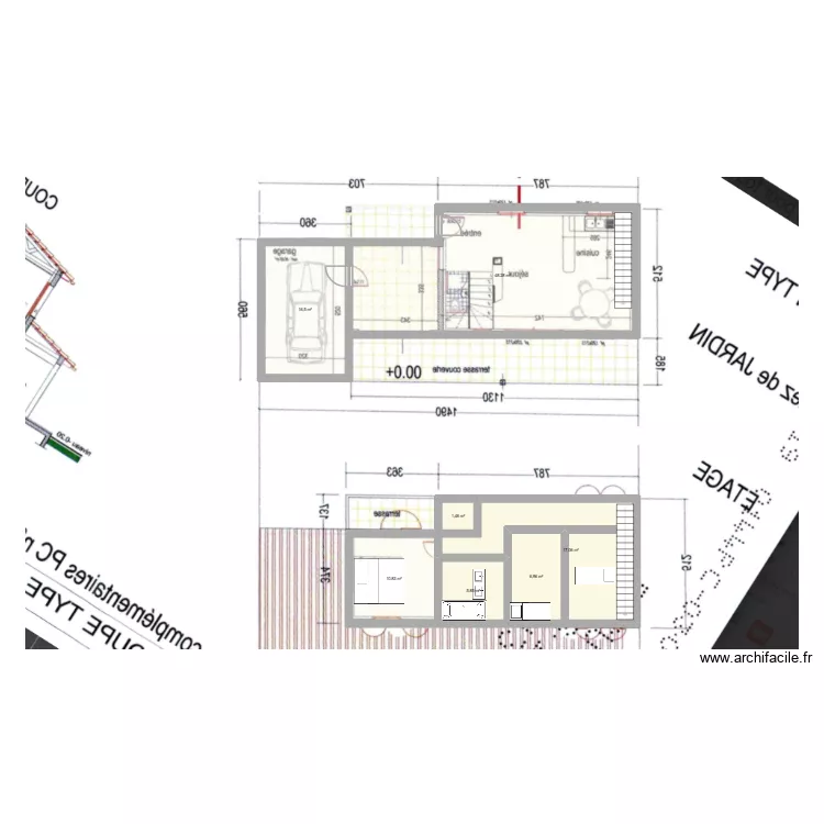 test1. Plan de 7  et 107 m²