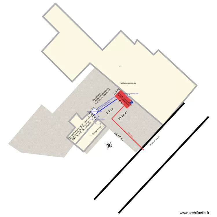 plan de masse/ERP. Plan de 3 Pièces et 589 m² plan de masse/ERP. Plan de 3 Pièces et 589 m²