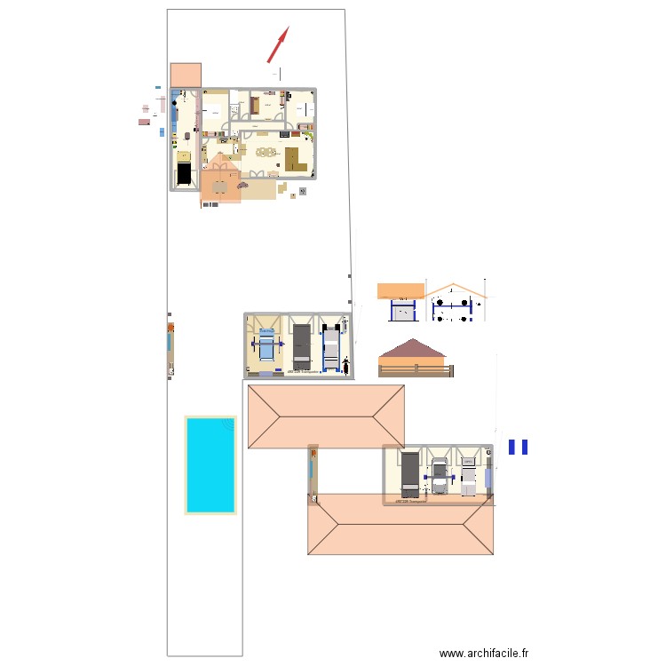 Duras sans Opel. Plan de 12 pièces et 277 m2