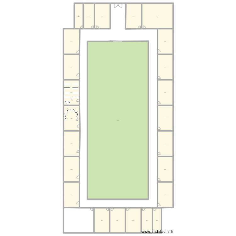 projet arts. Plan de 25 pièces et 1903 m2