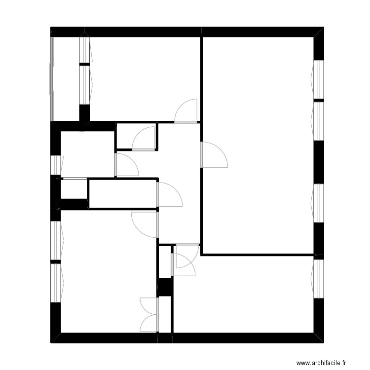 DUC. Plan de 17 pièces et 150 m2