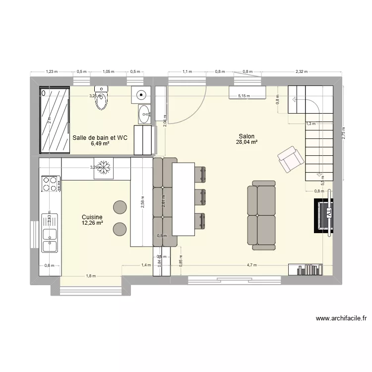 Grange V2. Plan de 15 Pièces et 103 m²