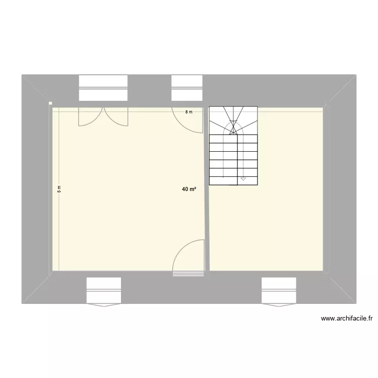 ros. Plan de 1 Pièce et 40 m² ros. Plan de 1 Pièce et 40 m²