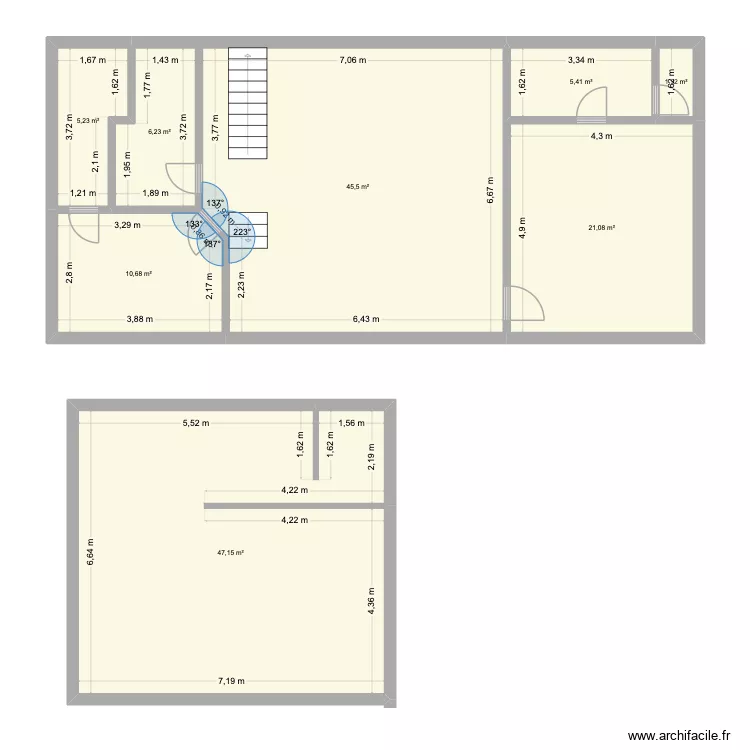 Chatres. Plan de 8  et 143 m²