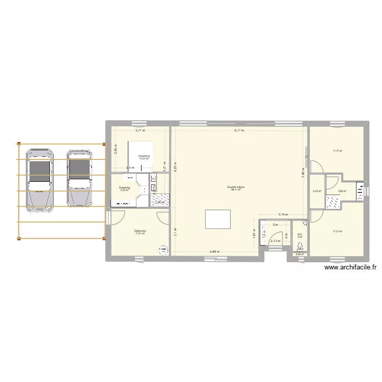 maison de mes reves 21. Plan de 10  et 131 m²