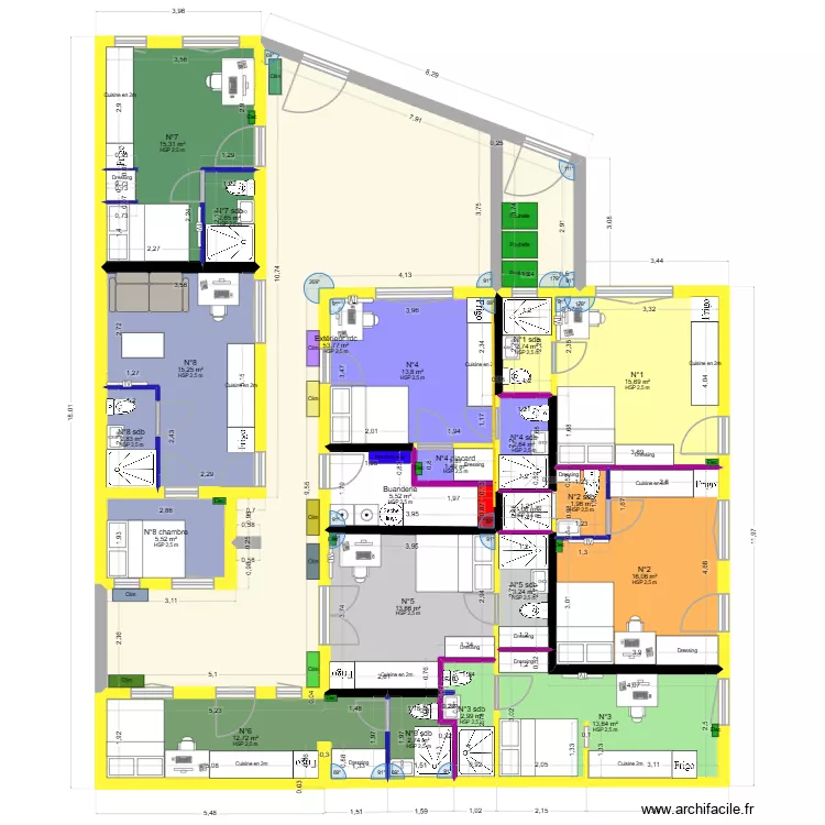 Saint-agne RDC final V2 couleur. Plan de 21 et 205 m² Saint-agne RDC final V2 couleur. Plan de 21 et 205 m²