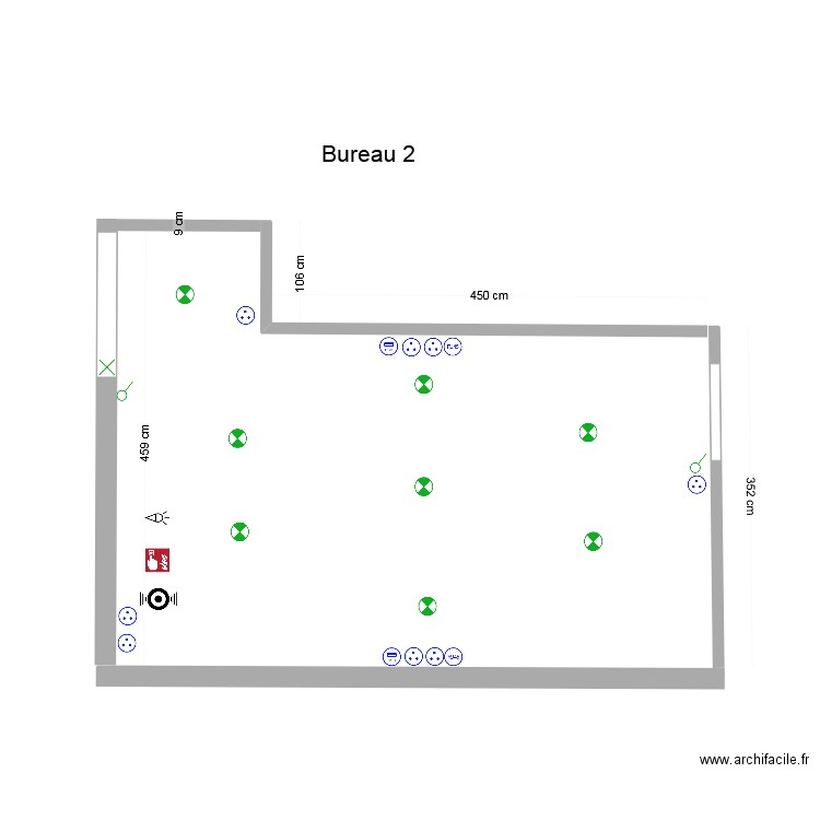 bureau 2. Plan de 0 pièce et 0 m2