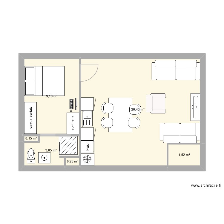 Lyon 6. Plan de 6 pièces et 41 m2