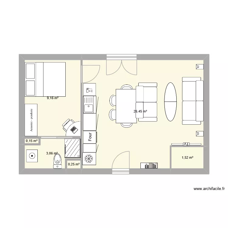 Lyon 6. Plan de 6 et 41 m² Lyon 6. Plan de 6 et 41 m²