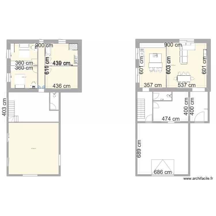 maison varennes. Plan de 