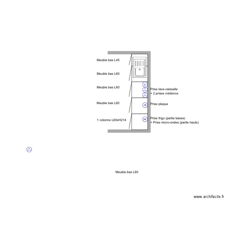 Bloc cuisine / sde / wc Moutier. Plan de 0 pièce et 0 m2