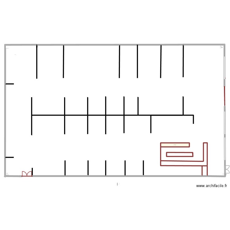 maison2. Plan de 1 pièce et 5 m2