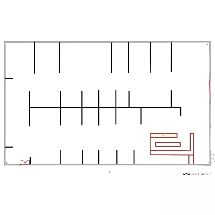 maison2. Plan de 1  et 5 m²