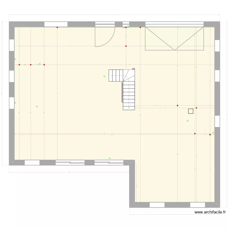evacuation. Plan de 1  et 220 m²