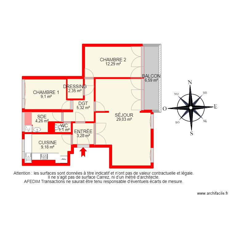 BI 20343 - . Plan de 12 pièces et 88 m2