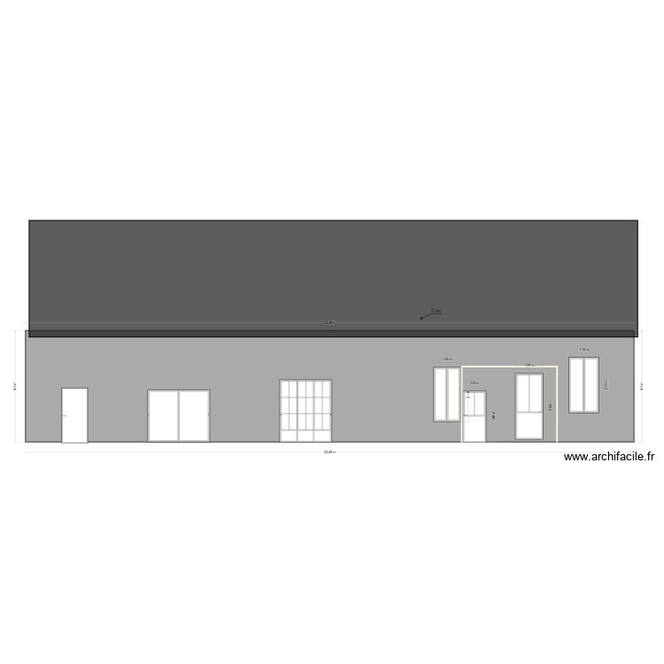 facade maison. Plan de 0 pièce et 0 m2