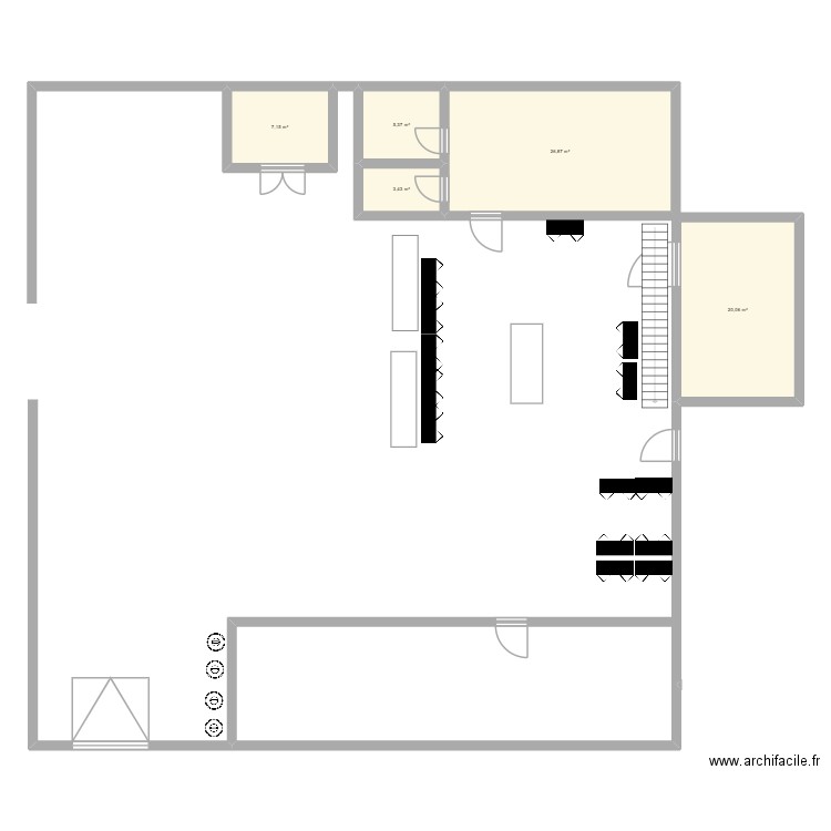 Atelier SIT 1. Plan de 5 pièces et 63 m2