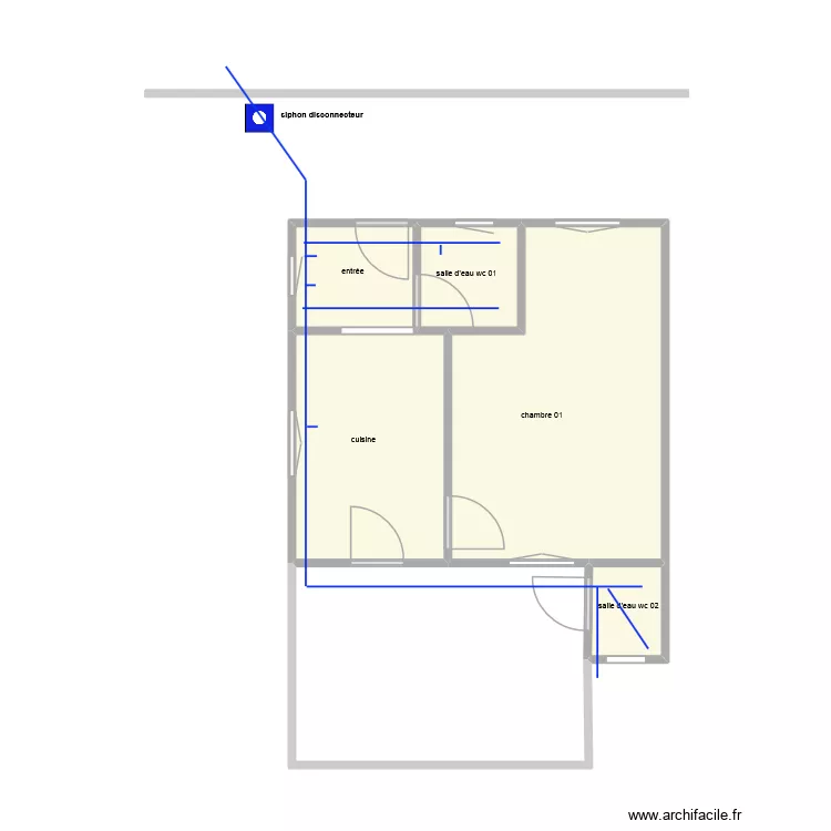 bonneau aSS. Plan de 6  et 41 m²