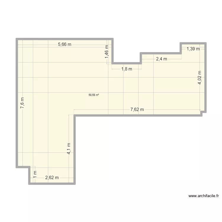 Carrelage terrasse. Plan de 1  et 59 m²