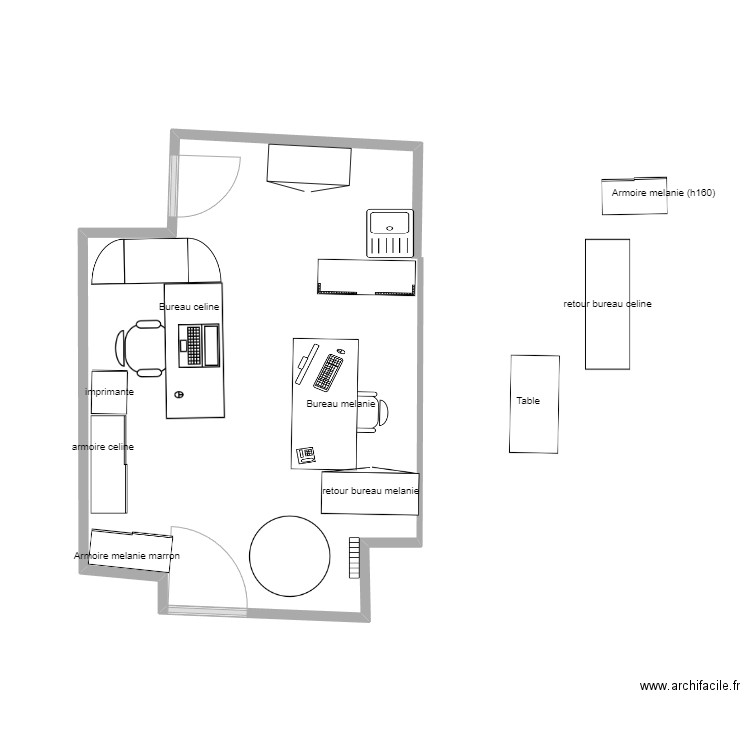 nouveau bureau . Plan de 0 pièce et 0 m2