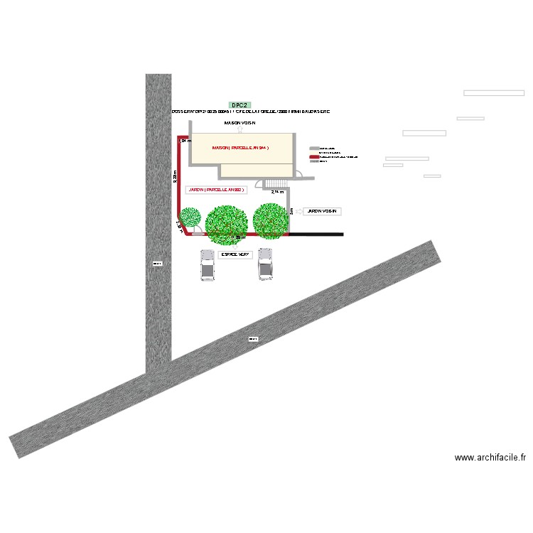 DPC2 PLAN DE MASSE. Plan de 0 pièce et 0 m2