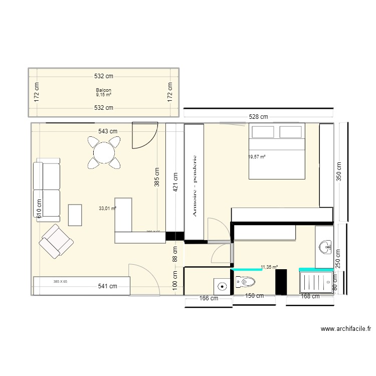 COTES OK. Plan de 0 pièce et 0 m2