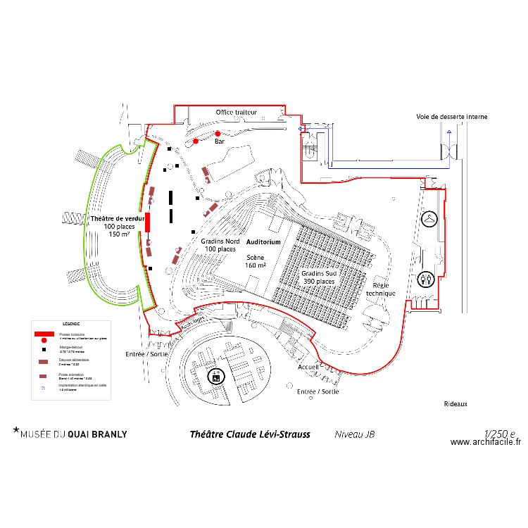 Musée du quai Branly. Plan de 0 pièce et 0 m2