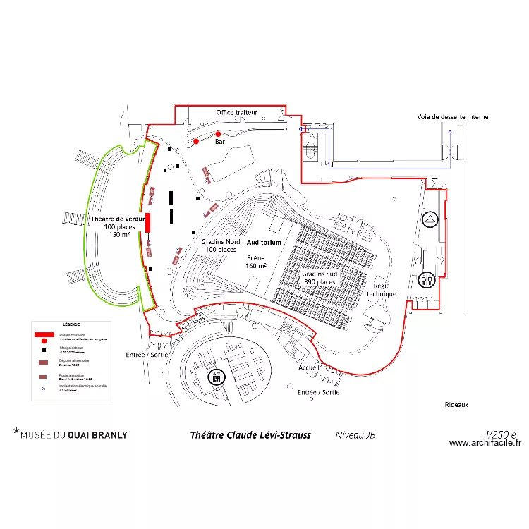 Musée du quai Branly. Plan de Musée du quai Branly. Plan de