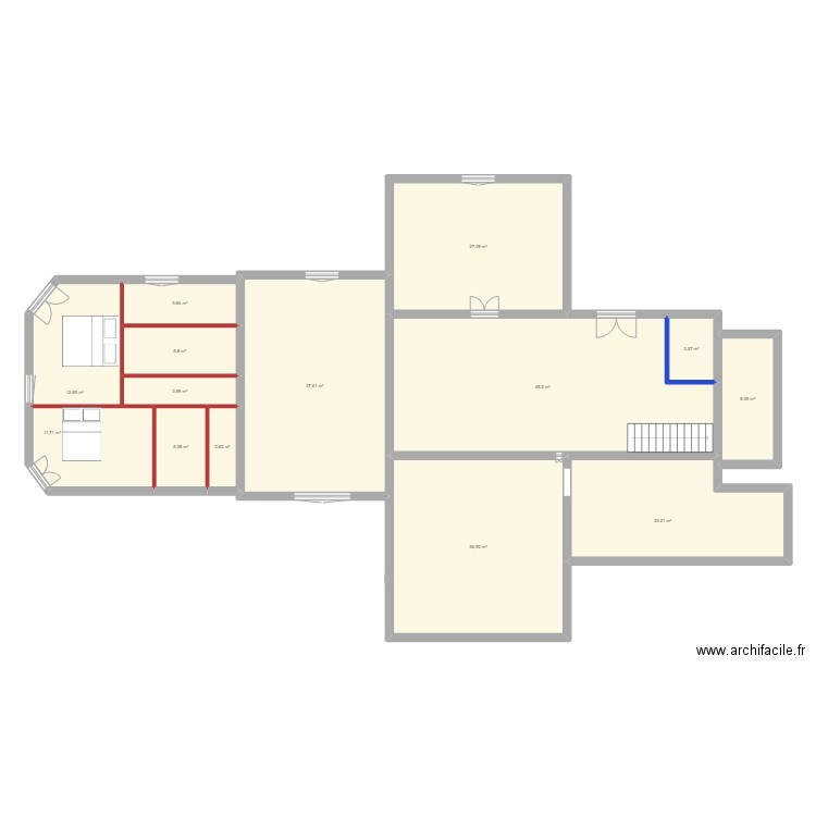 CASTEJA RDC PRO V3. Plan de 14 pièces et 235 m2