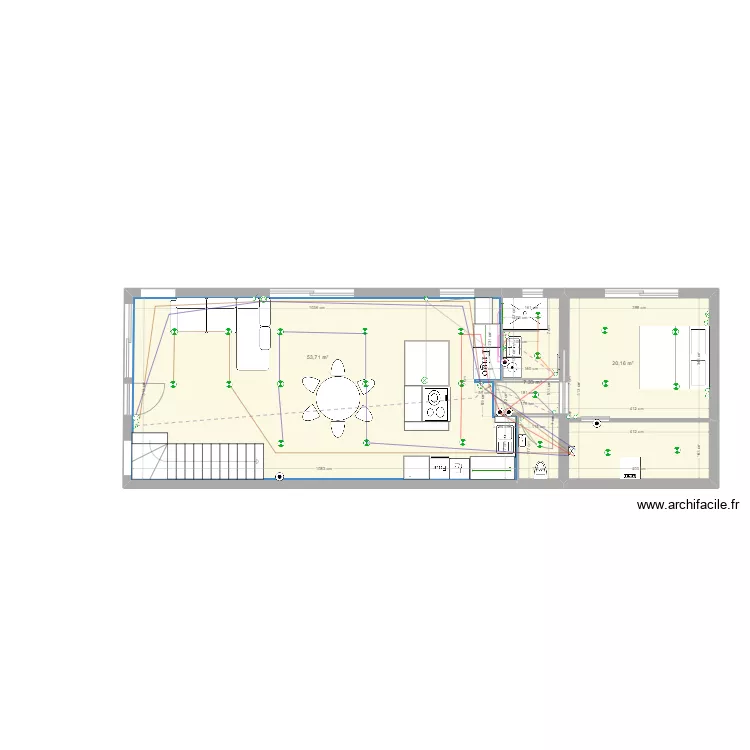 Villa 3 rdc Eclairage RDC. Plan de 