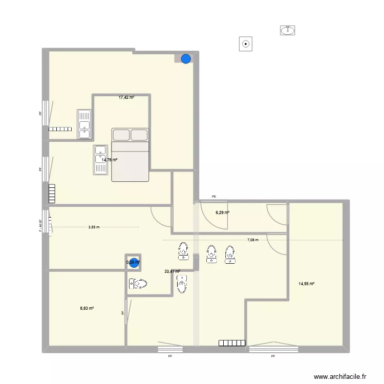CG E7 V2. Plan de 7 Pièces et 96 m² CG E7 V2. Plan de 7 Pièces et 96 m²