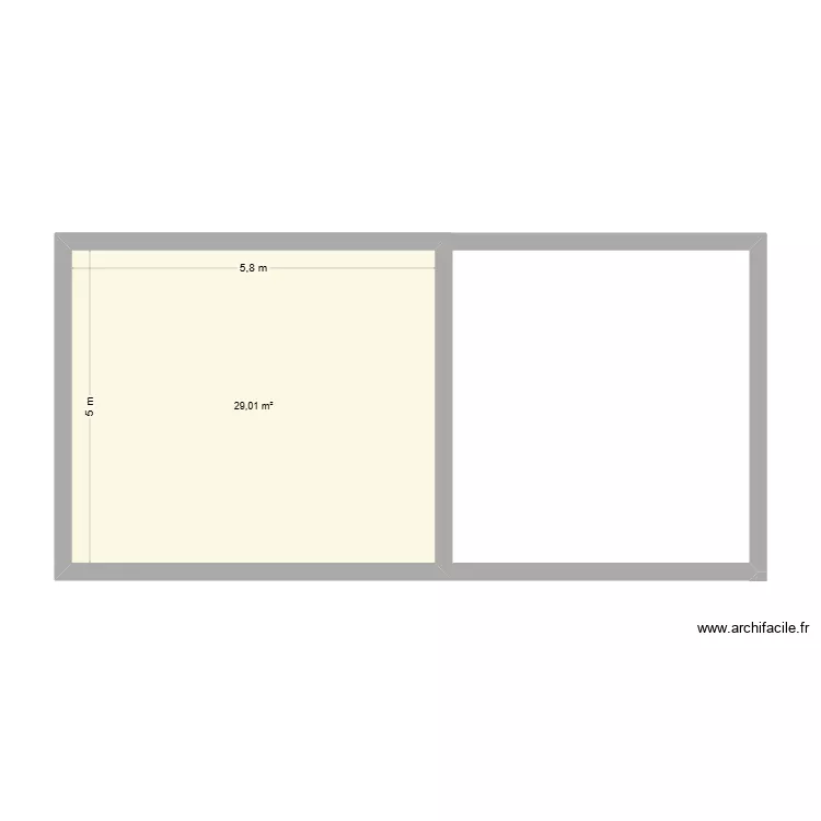 Grange. Plan de 1 et 29 m² Grange. Plan de 1 et 29 m²